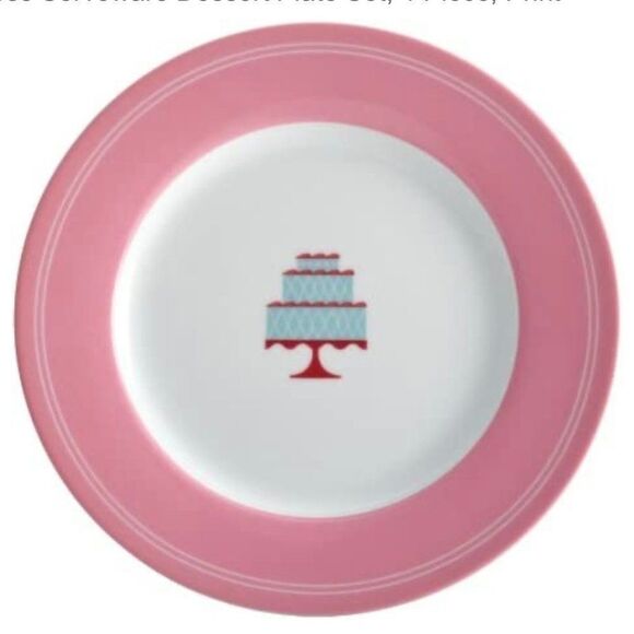Cake Boss Serveware Dessert Plate Set, 4 Piece, Print - Picture 5 of 6